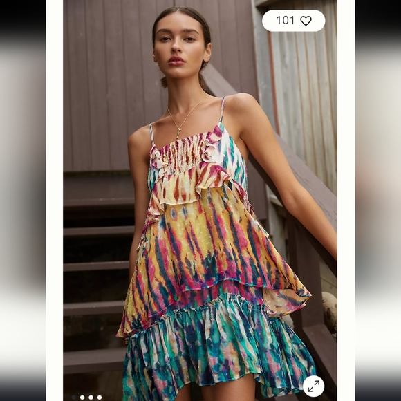 Anthropologie Dresses & Skirts - Anthropologie Tiered Ruffle Dress Size XS Nwt
